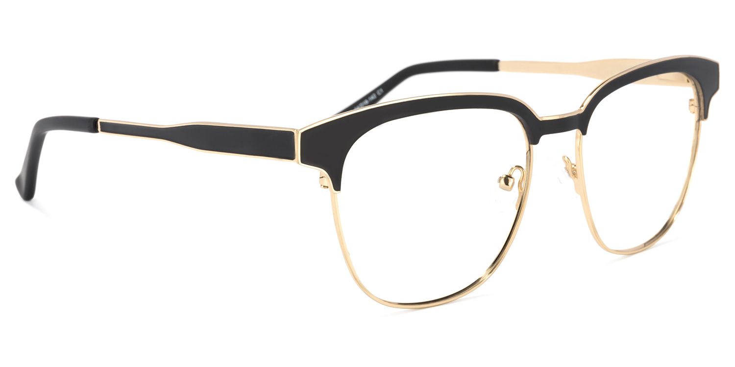 Wren Browline Black-Gold Eyeglasses & Glasses Frames4