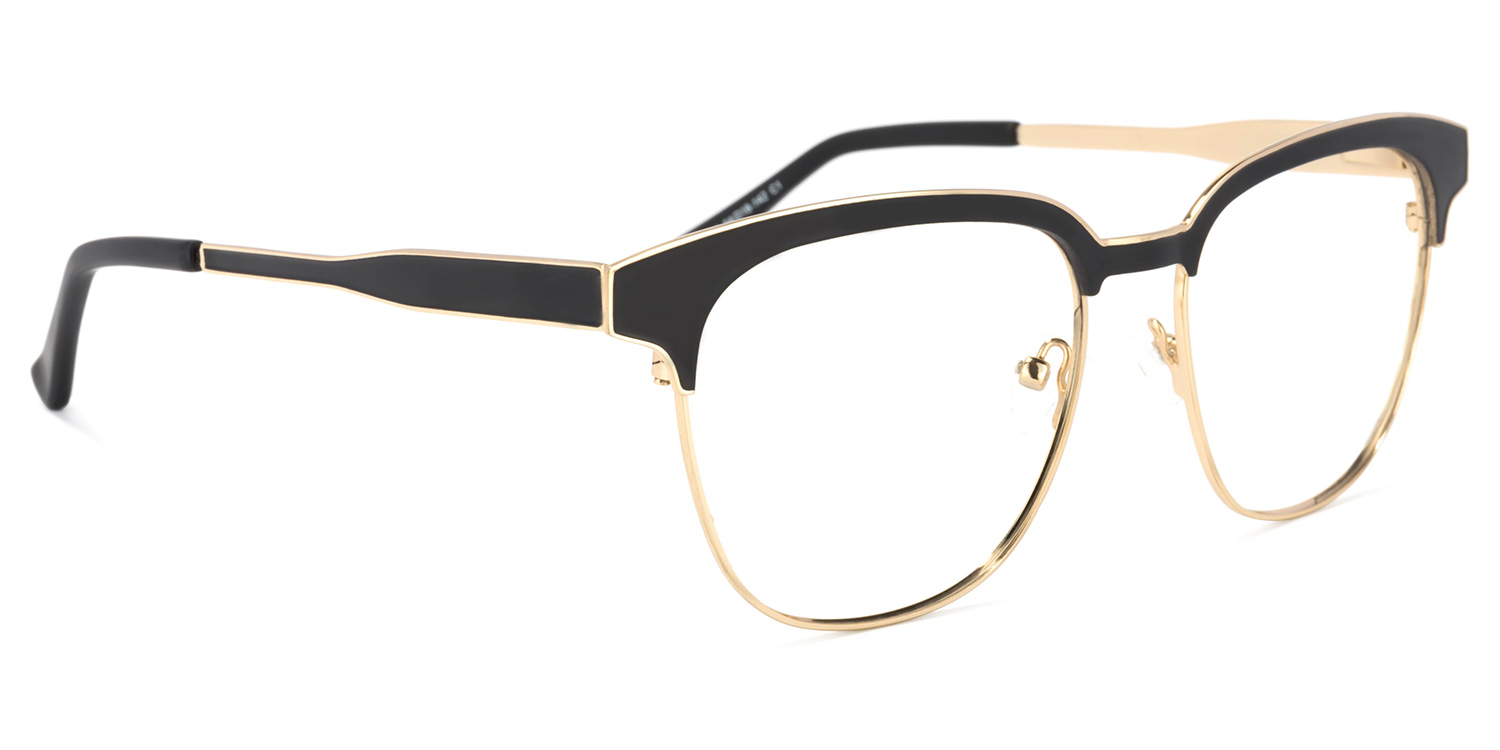 Wren Browline Black-Gold Eyeglasses & Glasses Frames4