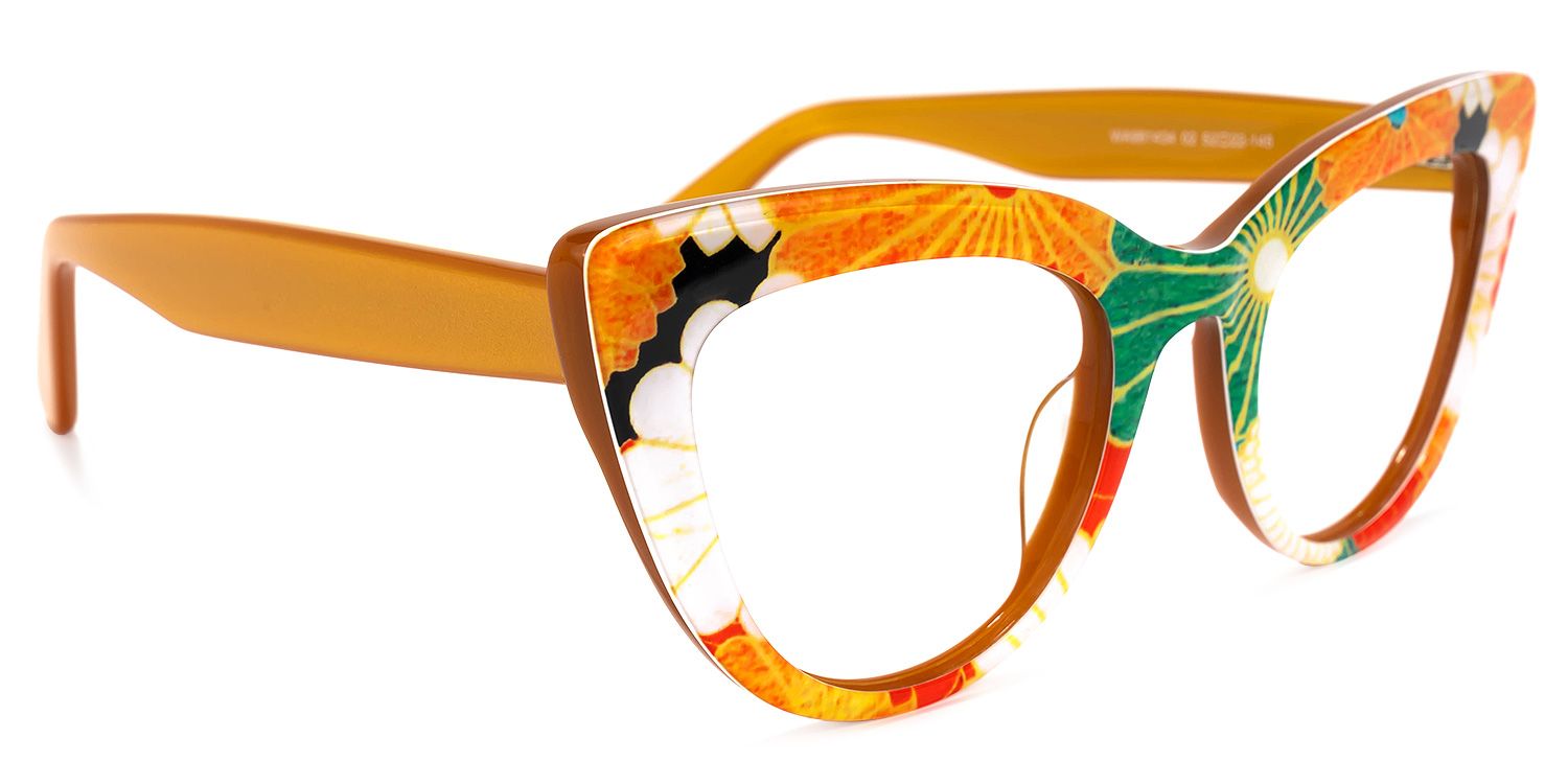 Makie Cateye Yellow Glasses | ZEELOOL UK2
