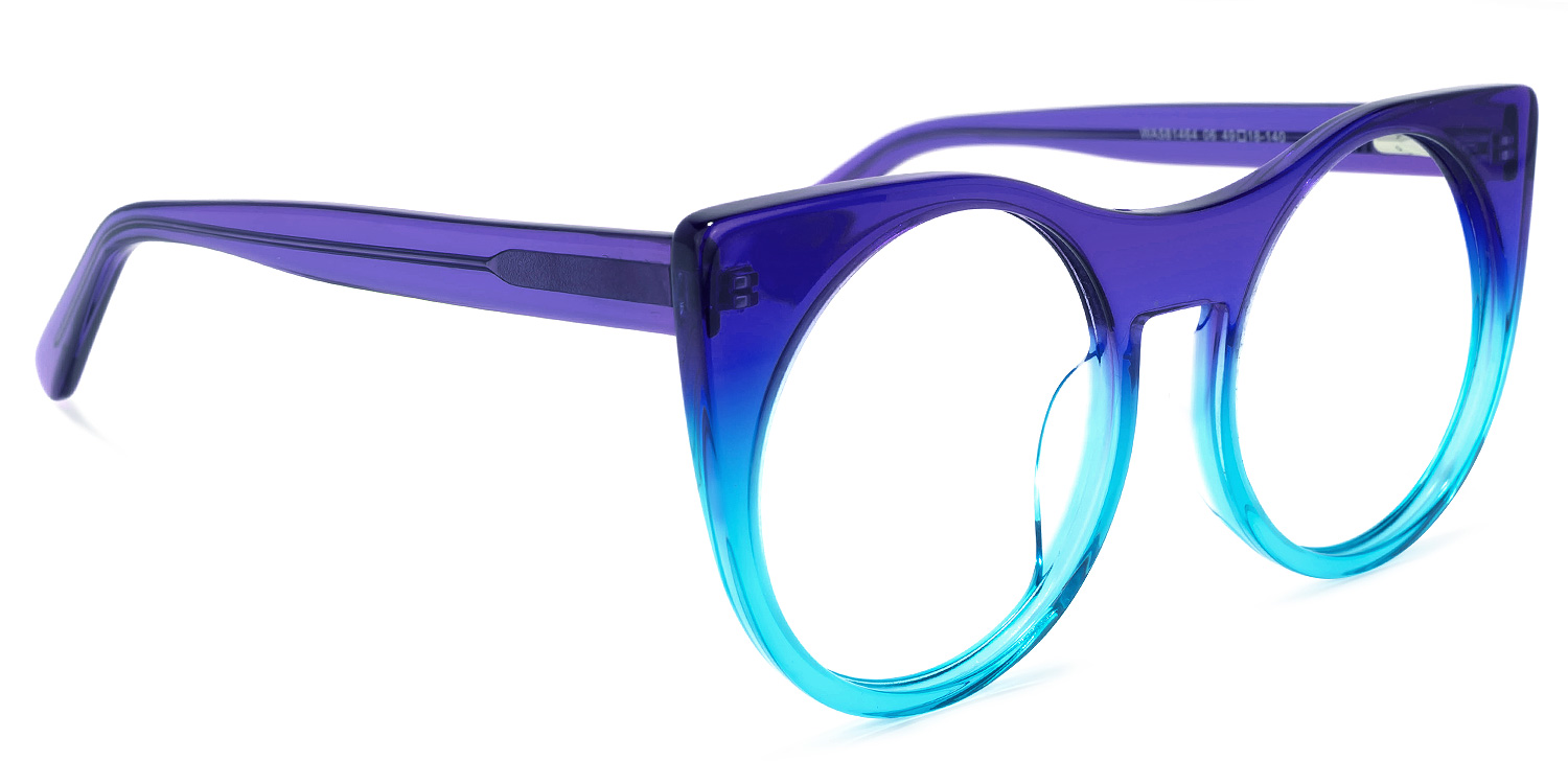 Zora Cateye Blue Glasses | ZEELOOL UK2