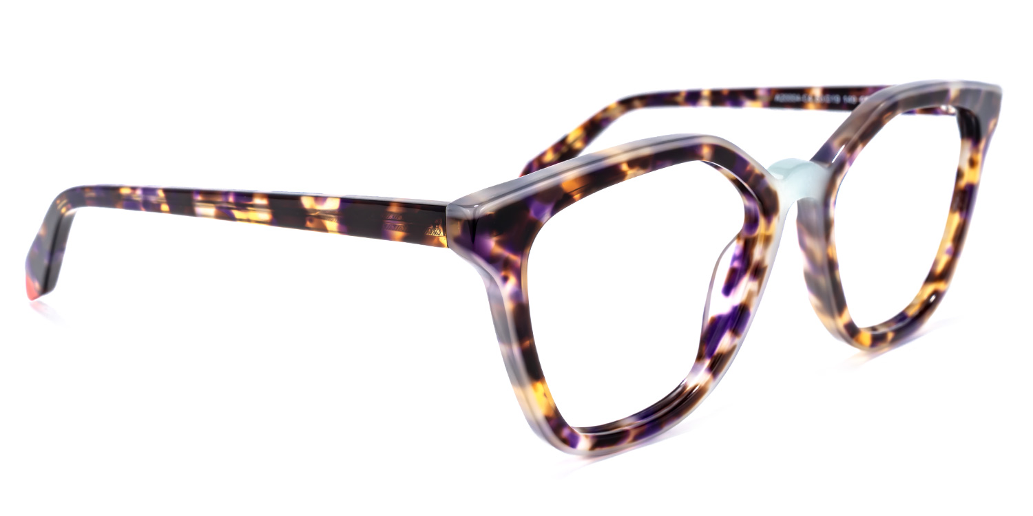 Yannick Square Purple-Tortoise Glasses | ZEELOOL UK2
