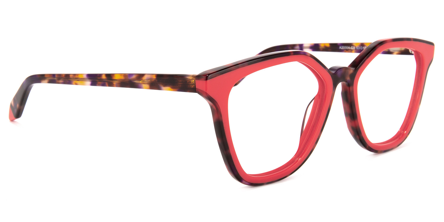 Yannick Square Red Glasses | ZEELOOL UK2