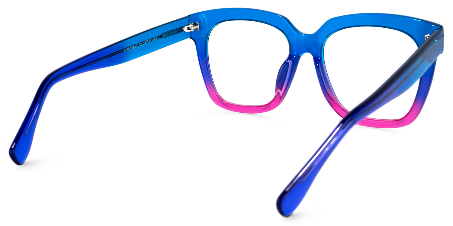 Xion Square Blue-Pink Glasses for Women4