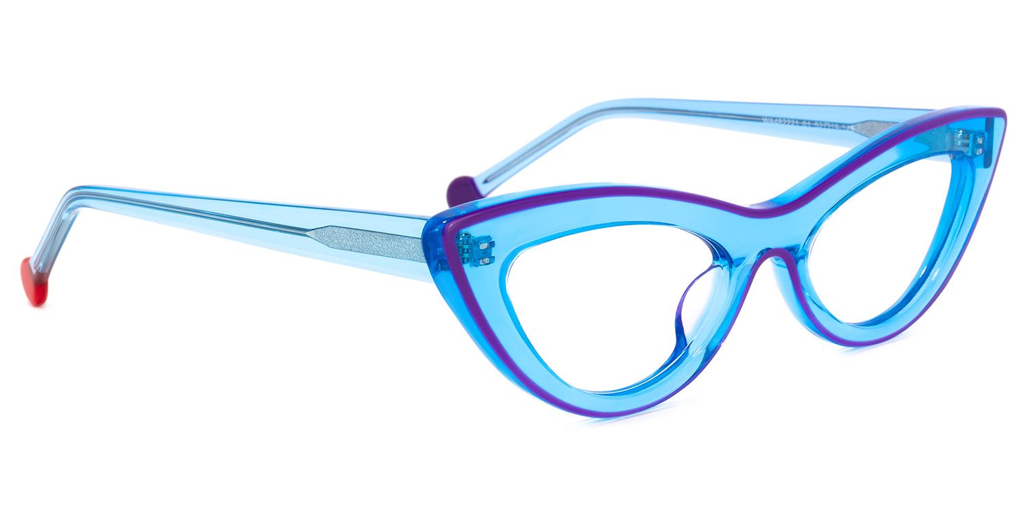 Yuki Cateye Blue Glasses | ZEELOOL UK2