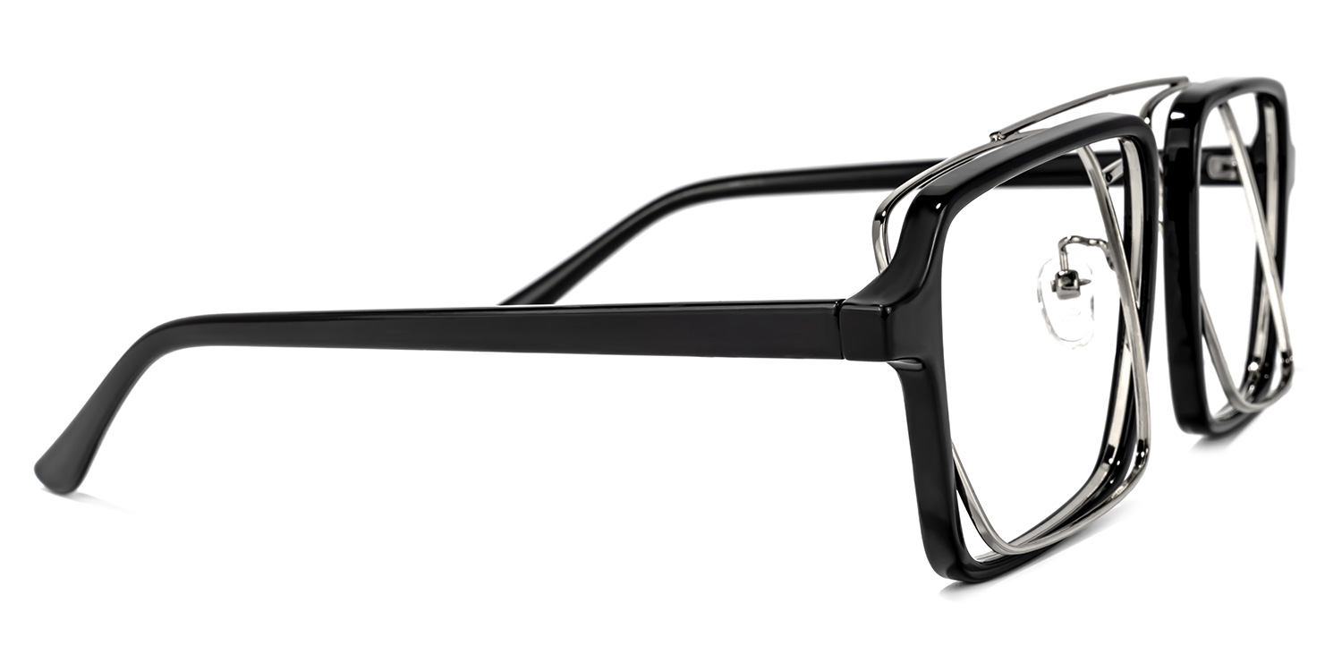 Nellie Aviator Black-Silver Glasses3