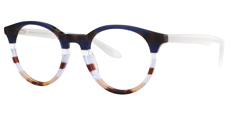 Round Dark Blue Glasses | ZEELOOL UK2