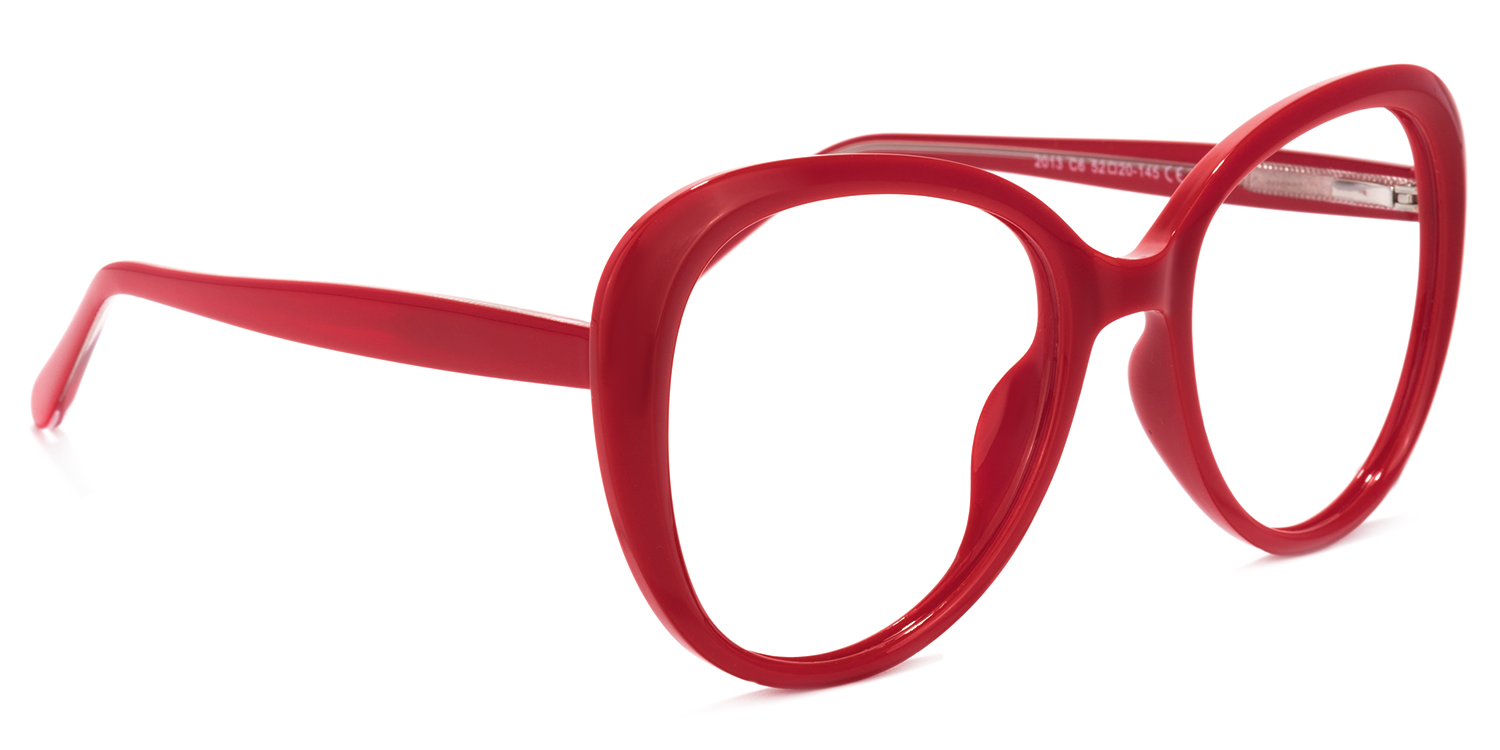 Elena Round Red Glasses | ZEELOOL UK1