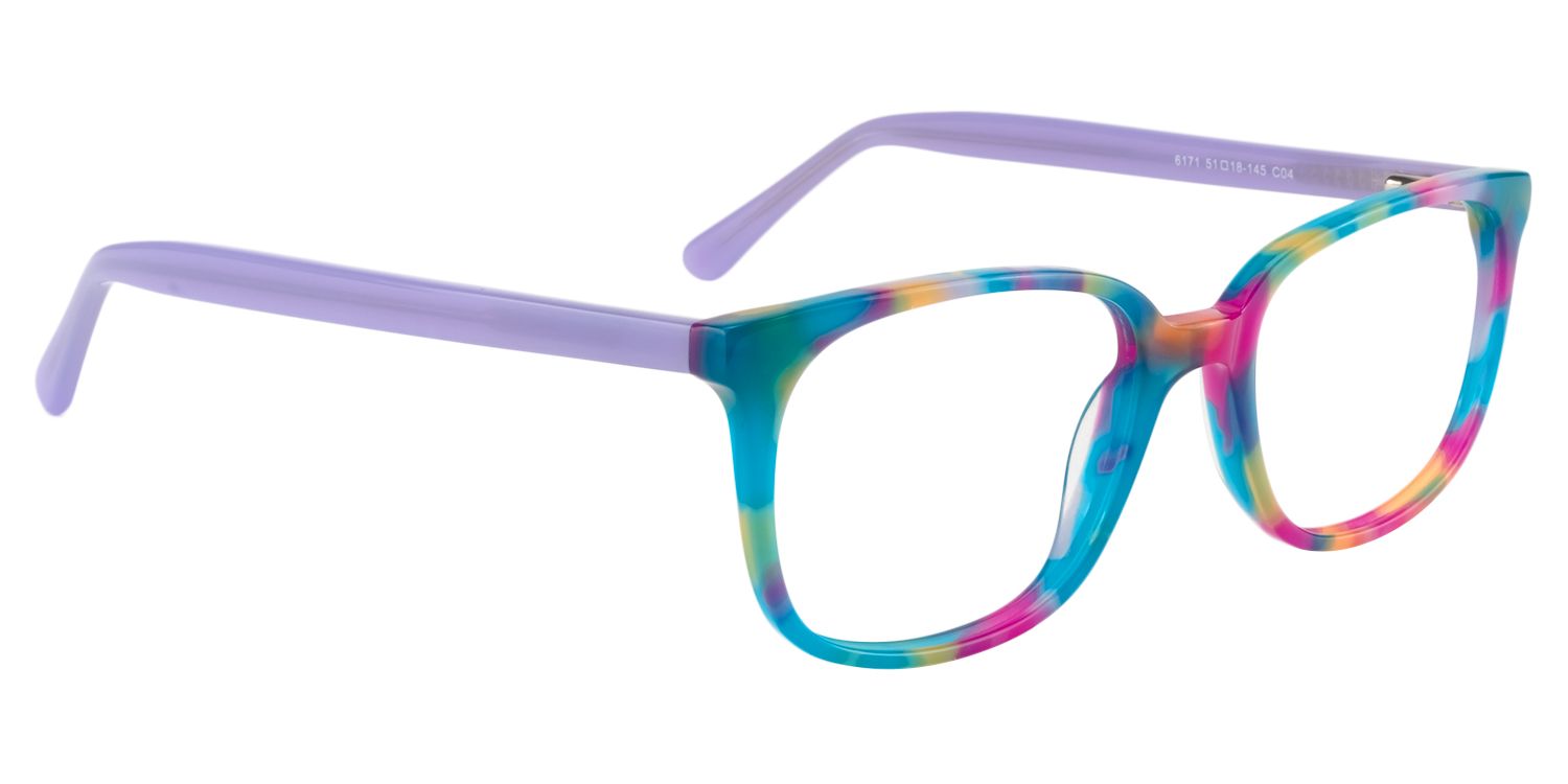 Rectangle Blue Glasses | ZEELOOL UK2