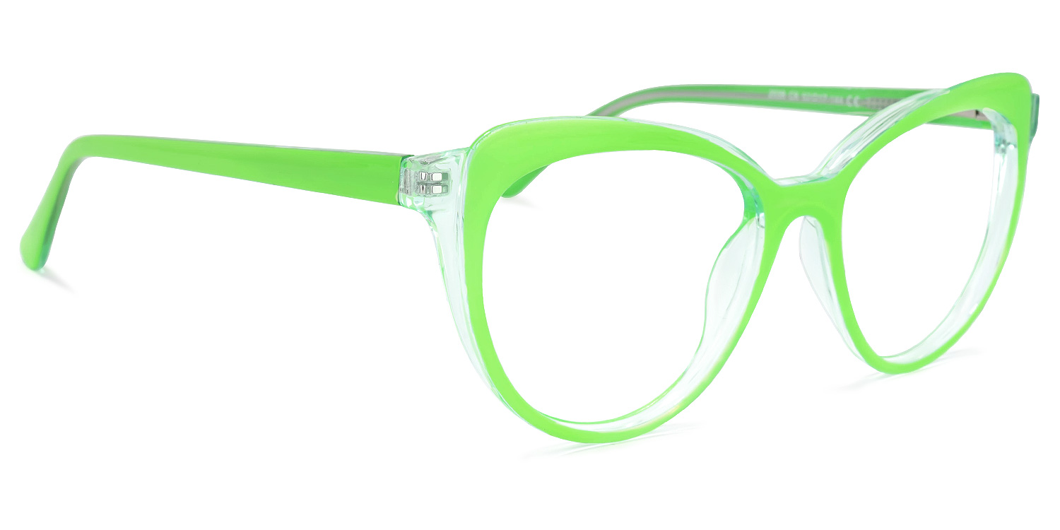Torrence Cateye Green Glasses | ZEELOOL UK2