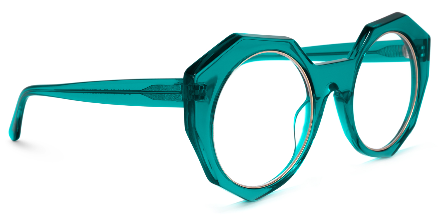 Bogar Geometric Green Glasses | ZEELOOL UK2