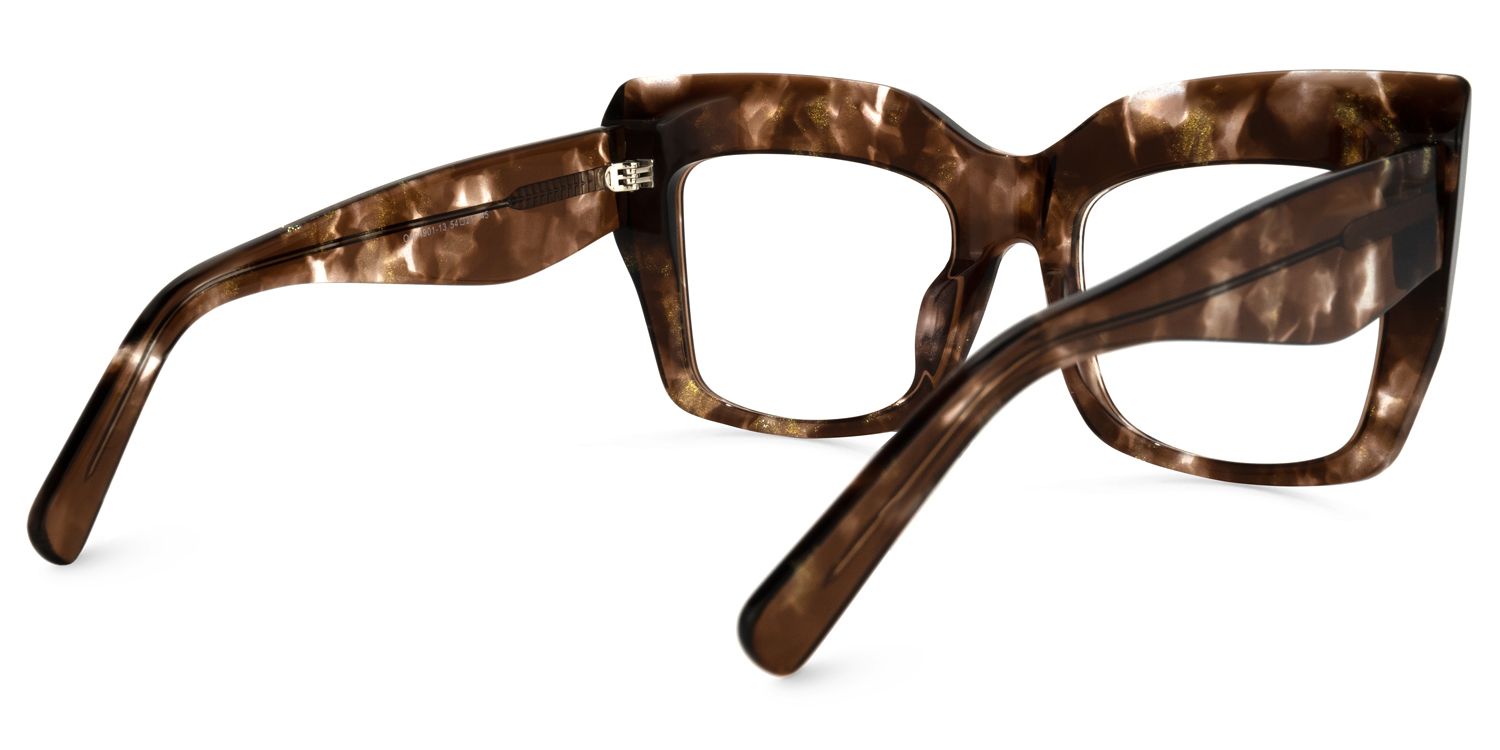 Charmaine Cat Eye Brown Glasses | ZEELOOL UK4