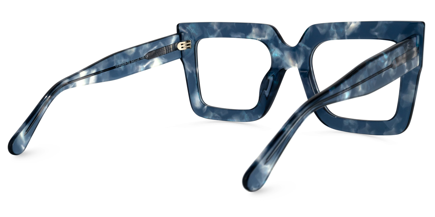 Brandon Square Dark-Blue Glasses | ZEELOOL UK4