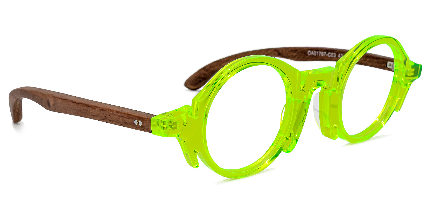 Charlie Round Green Glasses | ZEELOOL UK2