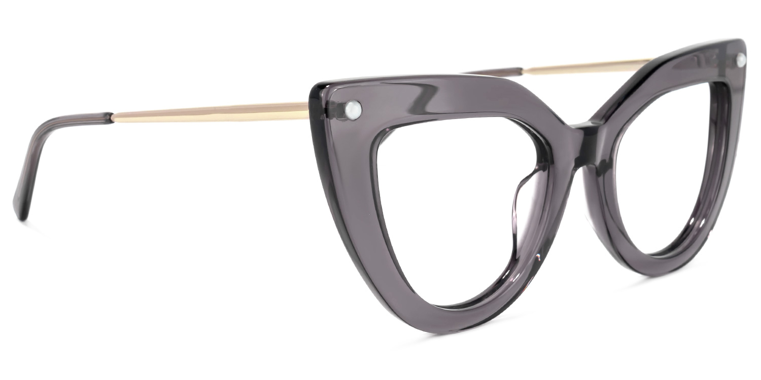 Garbo Cateye Gray Glasses | ZEELOOL UK2