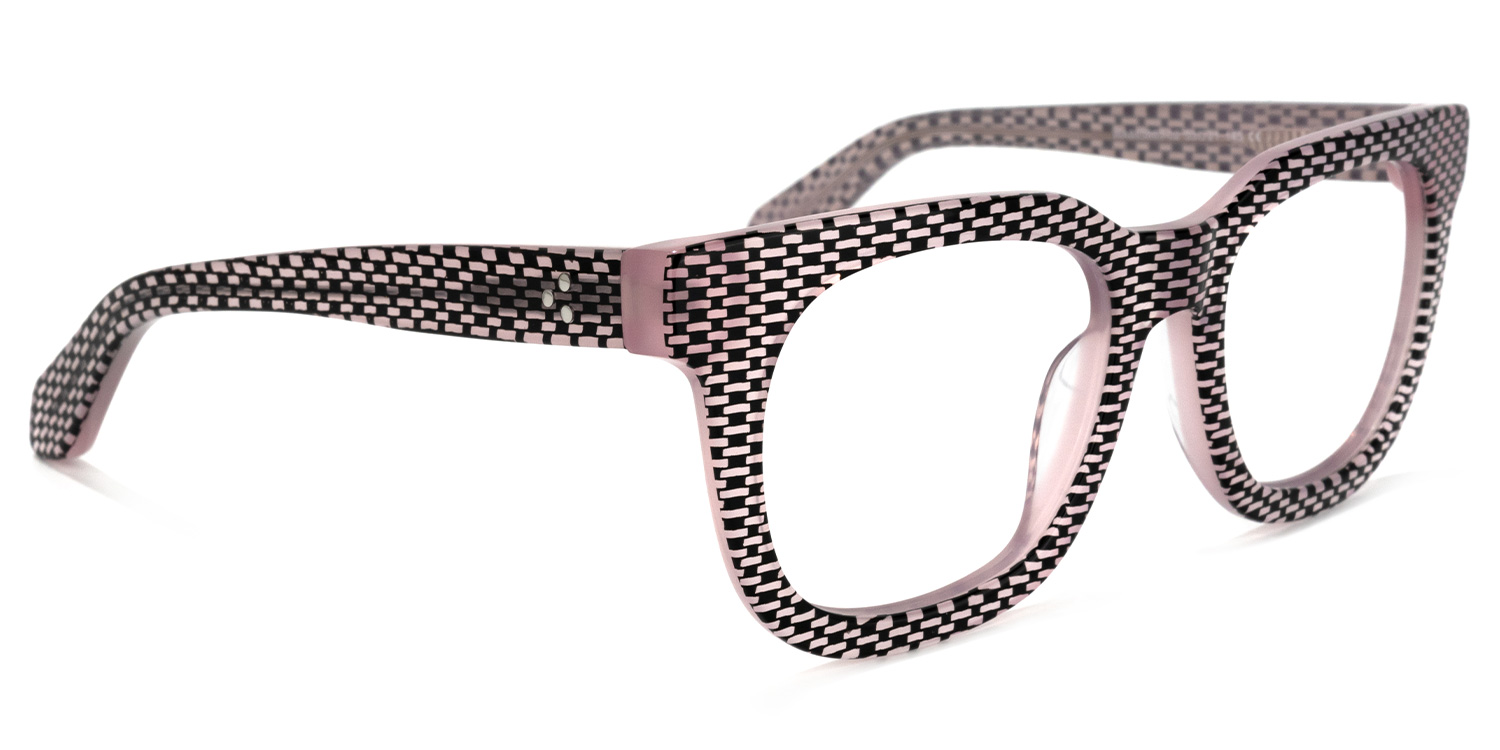 Crunch Square Black-Pink Glasses | ZEELOOL UK2