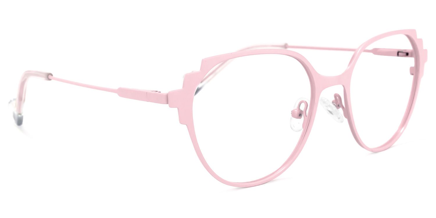 Lalita Geometric Pink Glasses | ZEELOOL UK2