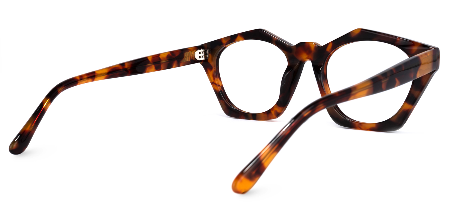 Flores Geometric Tortoise Glasses | ZEELOOL UK4