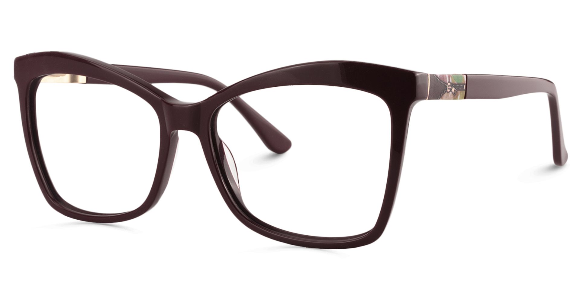 Butterfly Dark Red Glasses | ZEELOOL UK3