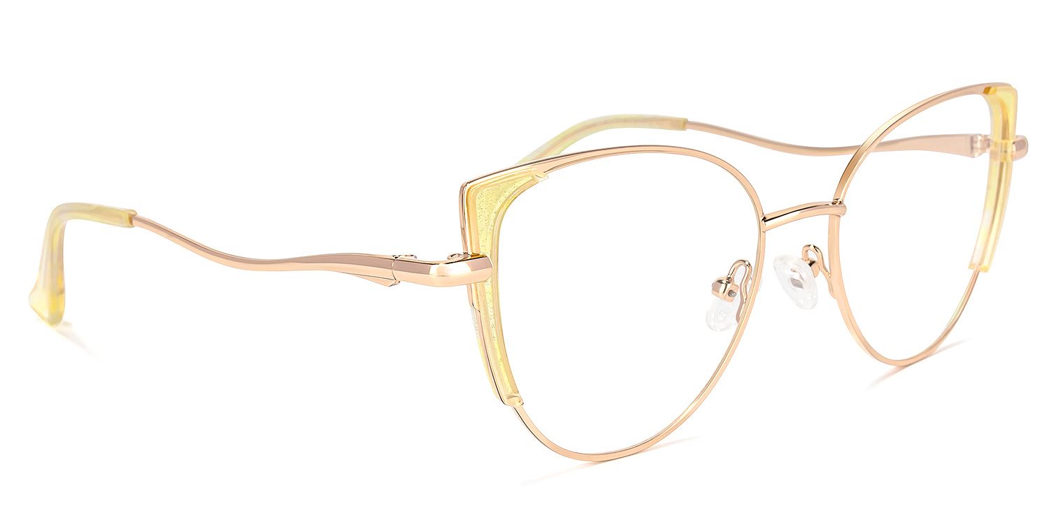 Hawraa Cateye Yellow Glasses | ZEELOOL UK2