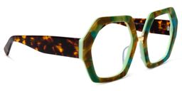 Otero Geometric Green-Yellow Glasses2