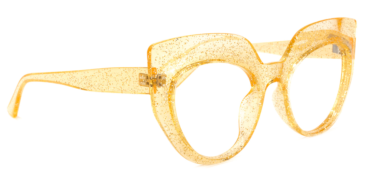 Depp Cateye Yellow Glasses | ZEELOOL UK2