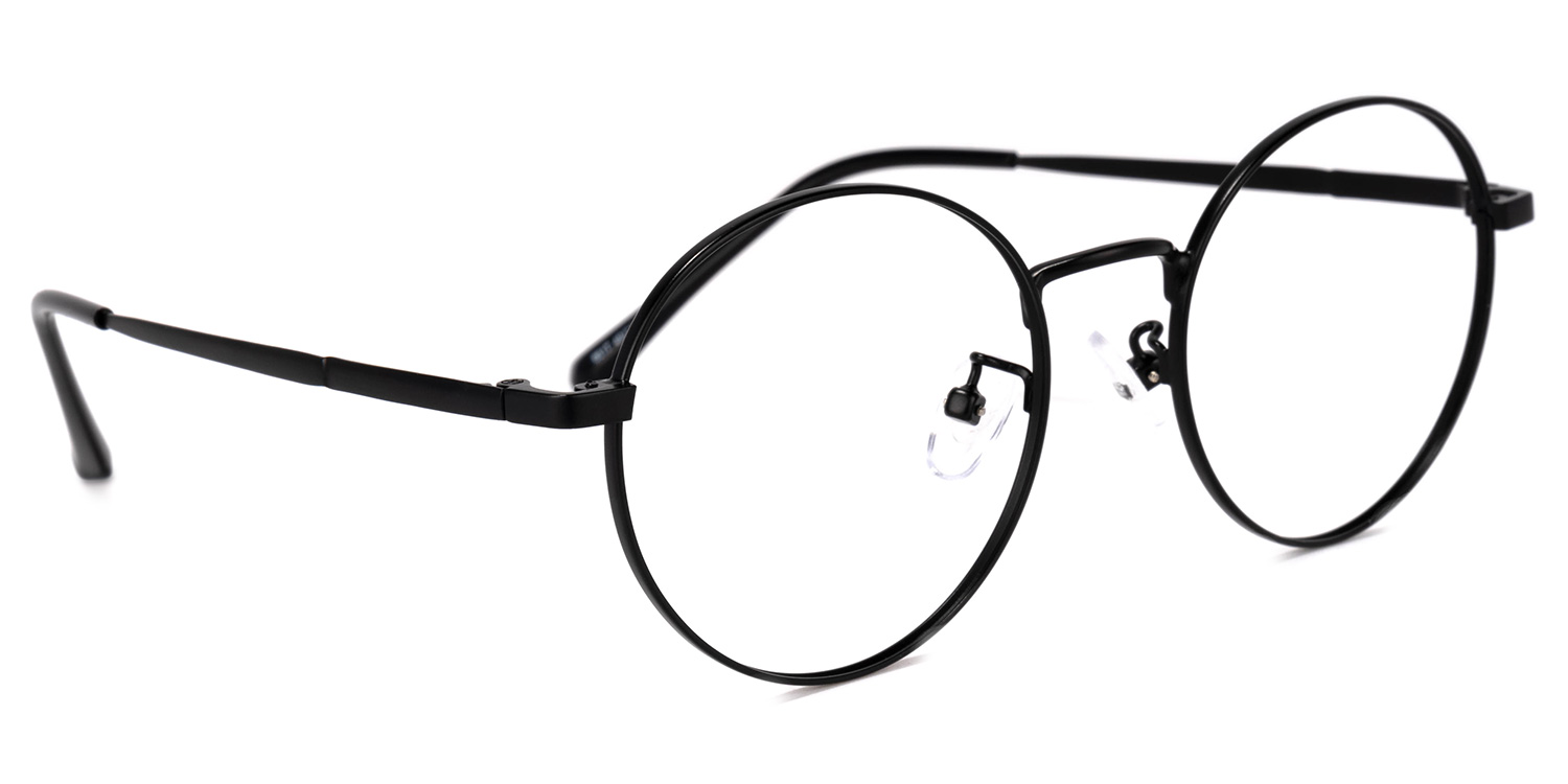 Garbsen Round Black Glasses | ZEELOOL UK2
