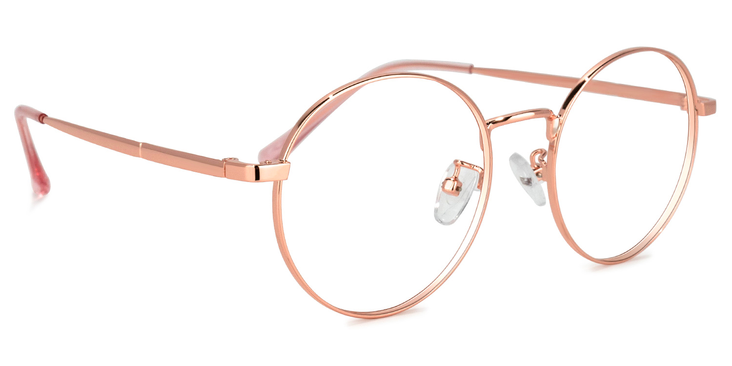Garbsen Round Rose-Gold Glasses | ZEELOOL UK2