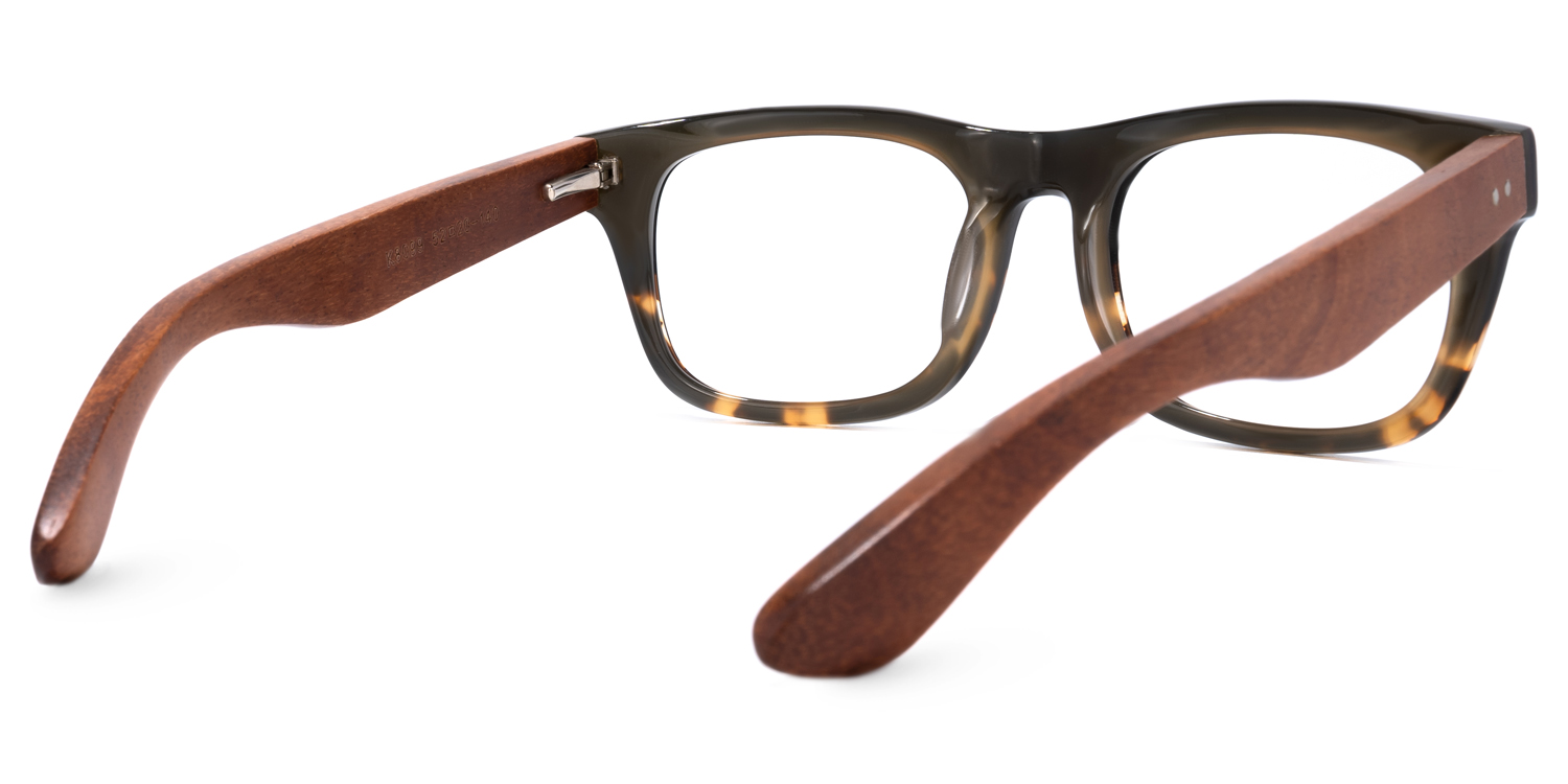 Garz Rectangle Black Glasses | ZEELOOL UK4