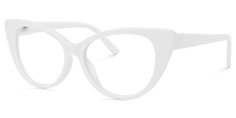 Cat Eye White Glasses | ZEELOOL UK2