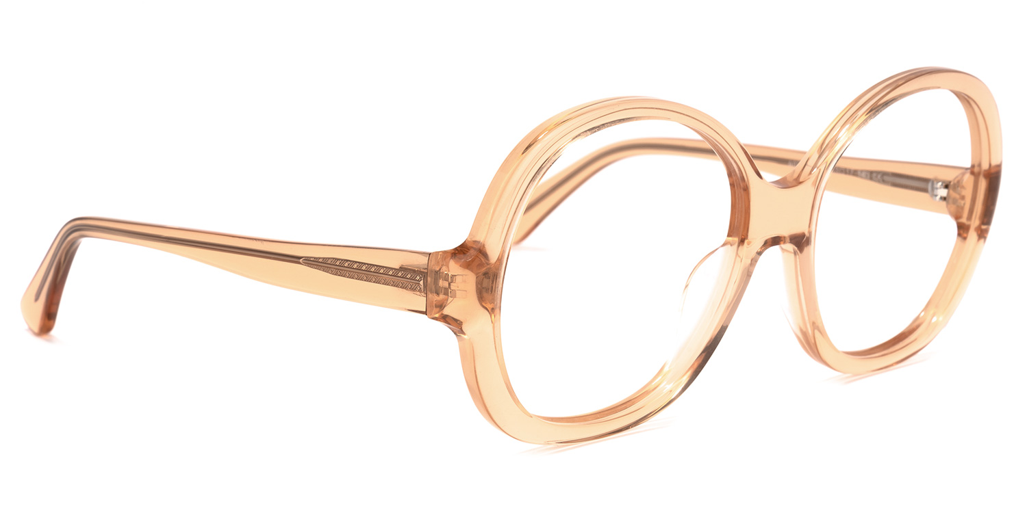 Bryan Round Orange Glasses | ZEELOOL UK2