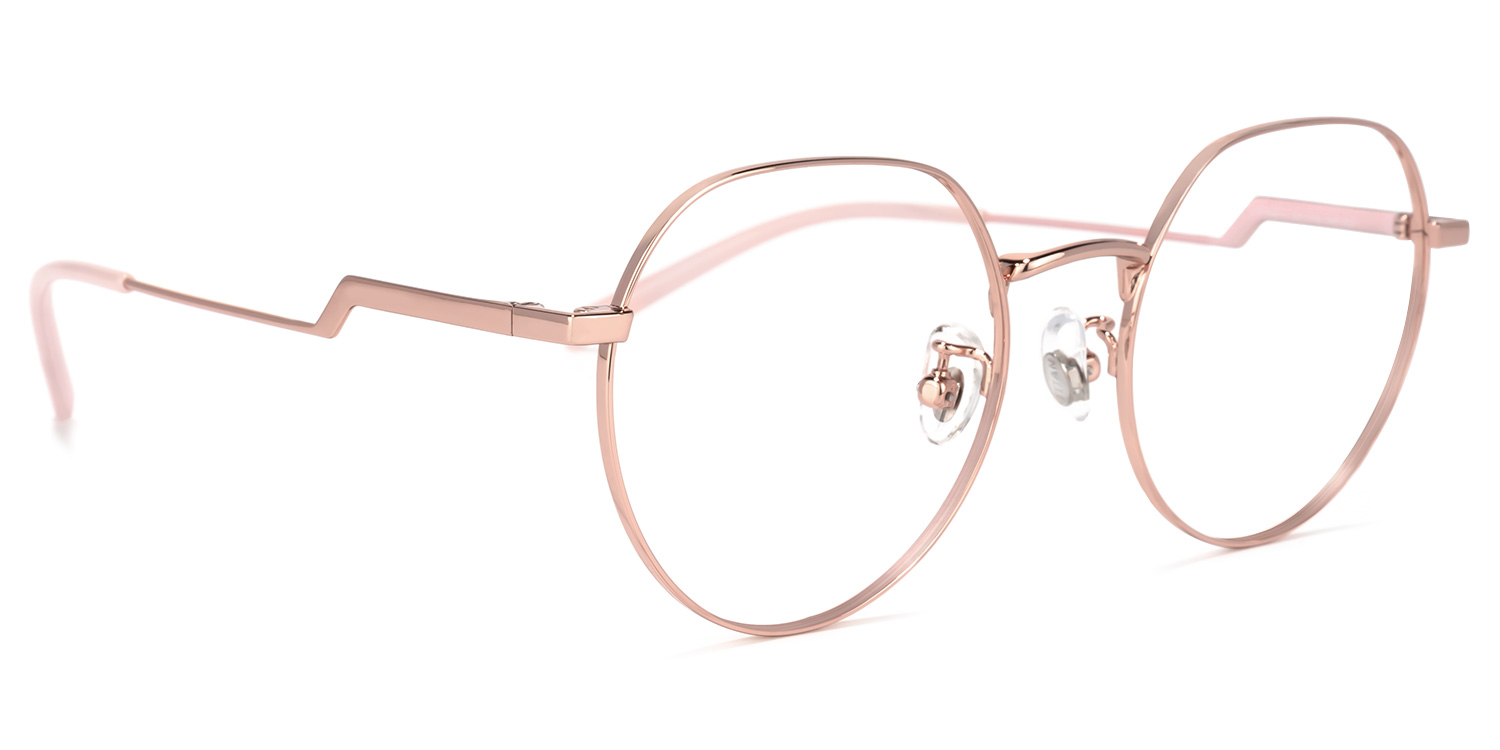 Tiffany Round Pink Glasses | ZEELOOL UK2