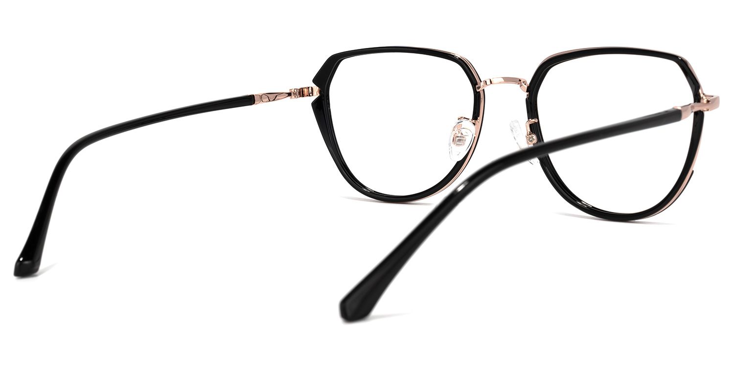 Nash Geometric Black Glasses | ZEELOOL UK4