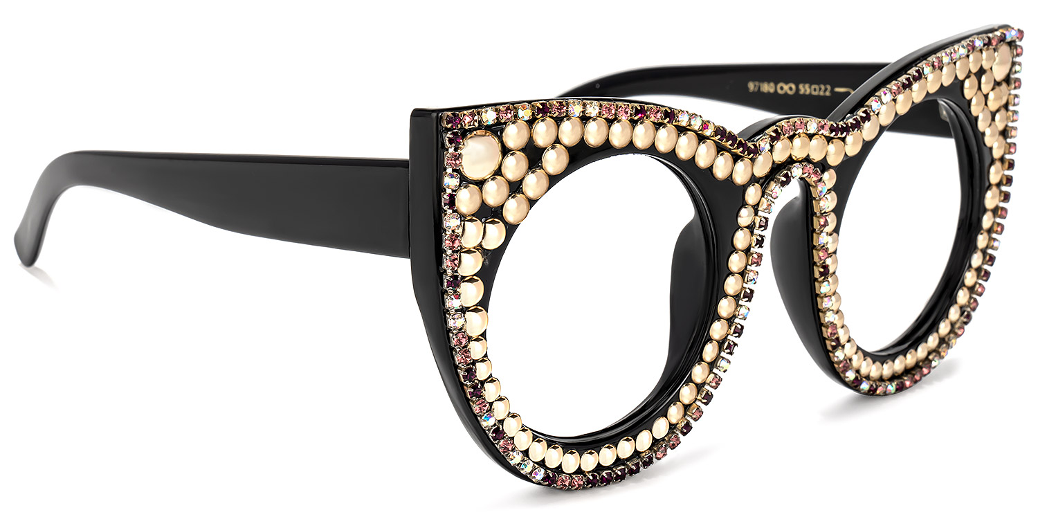 Toshia Cateye Black Glasses2