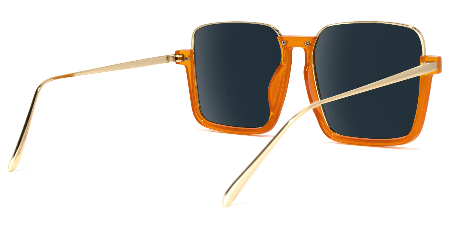 Velez Square Orange Sunglasses | ZEELOOL UK3