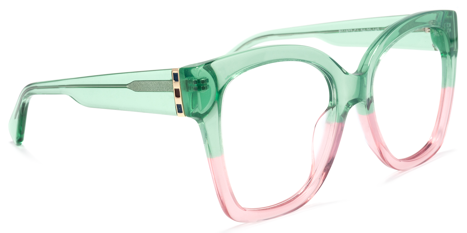Tyson Square Green-Pink Glasses | ZEELOOL UK2