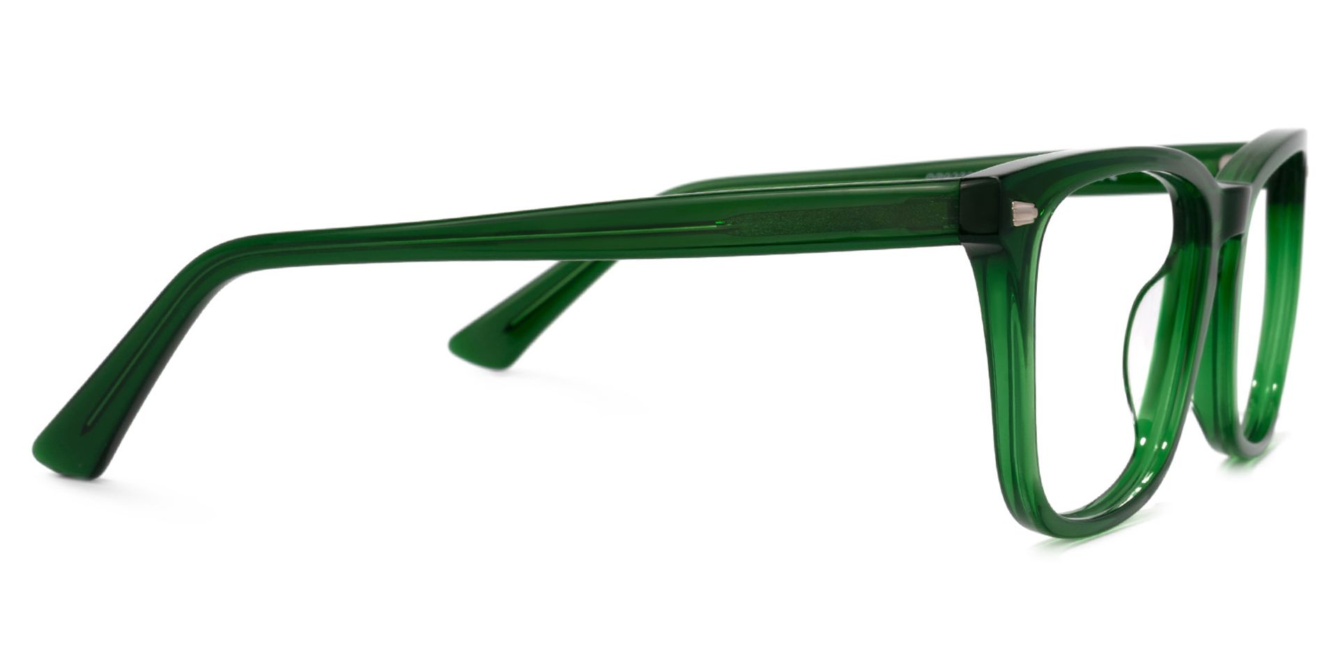 Noel Rectangle Dark-Green Glasses | ZEELOOL UK2