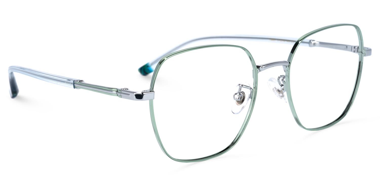 Lakeisha Square Green Glasses | ZEELOOL UK2