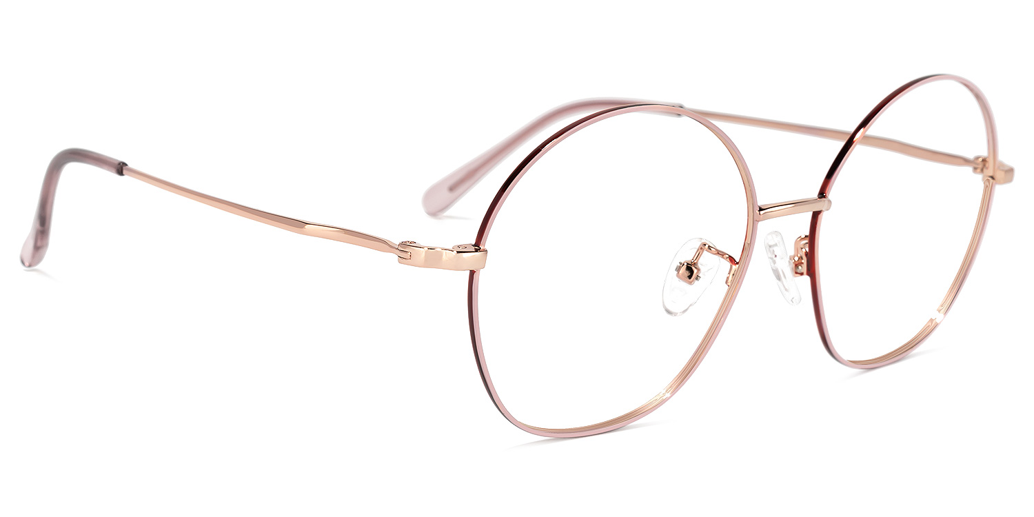 Nguyen Round Pink Glasses | ZEELOOL UK2