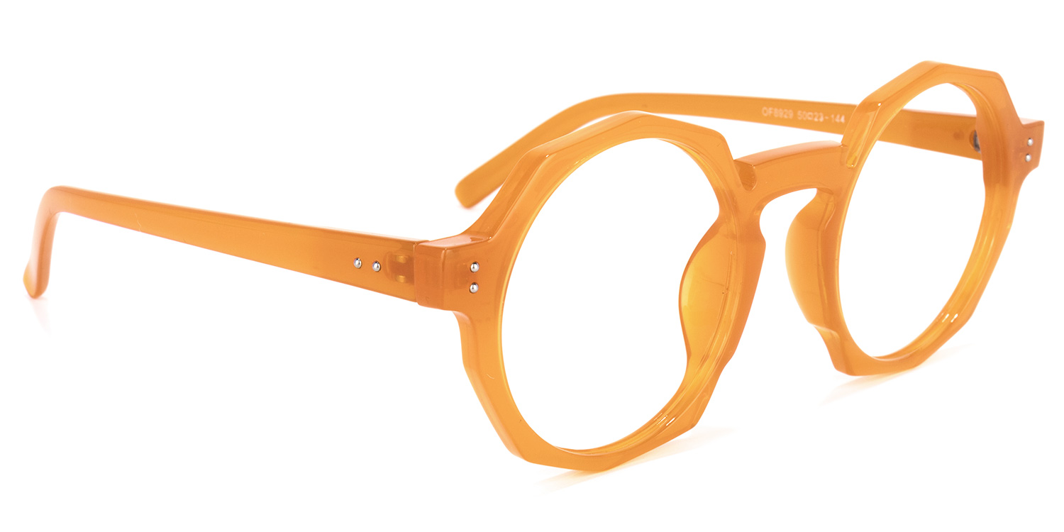 Goodwin Geometric Earthy-Yellow Glasses | ZEELOOL UK2