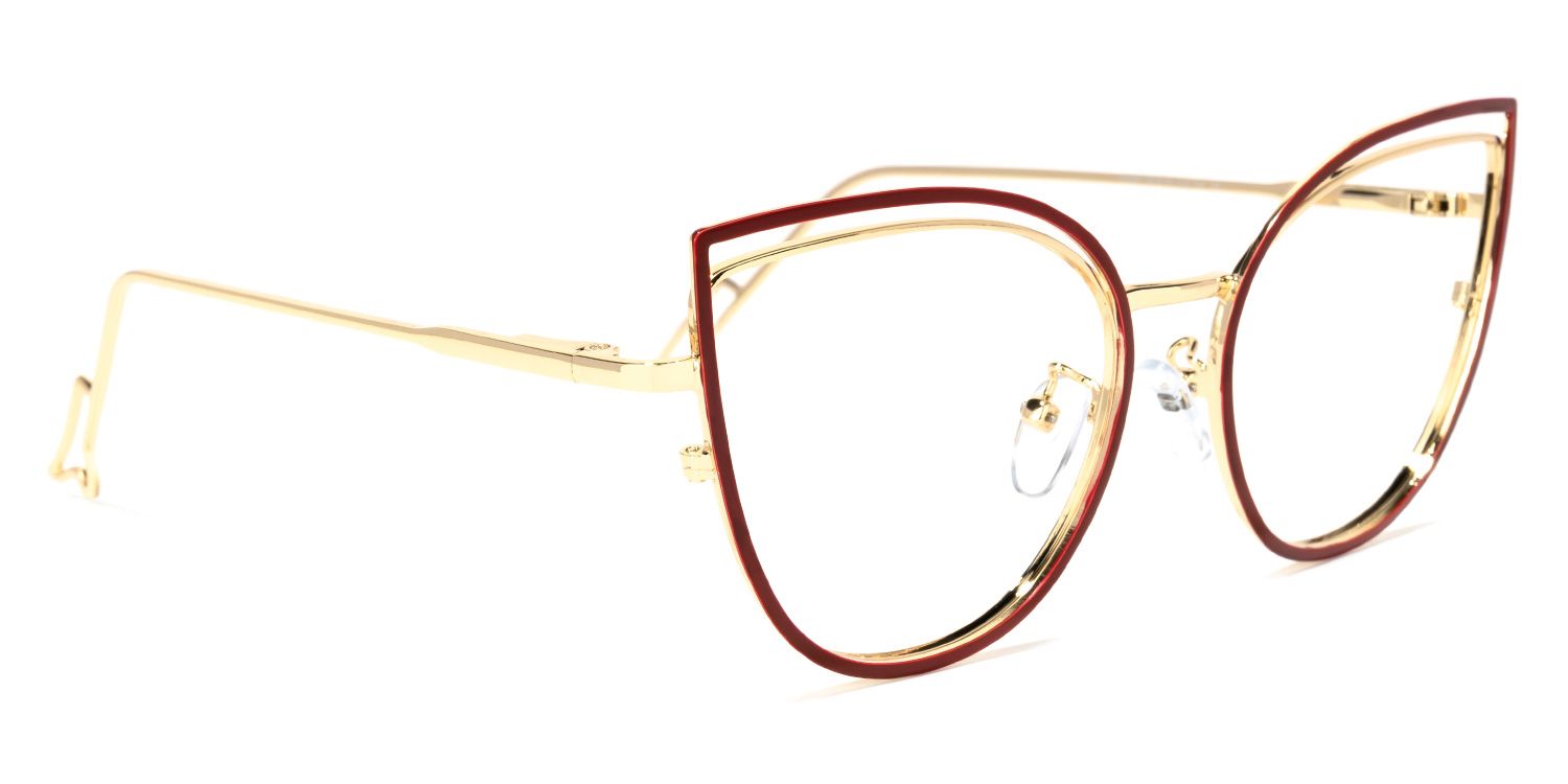 Spivey Cateye Red Glasses | ZEELOOL UK2