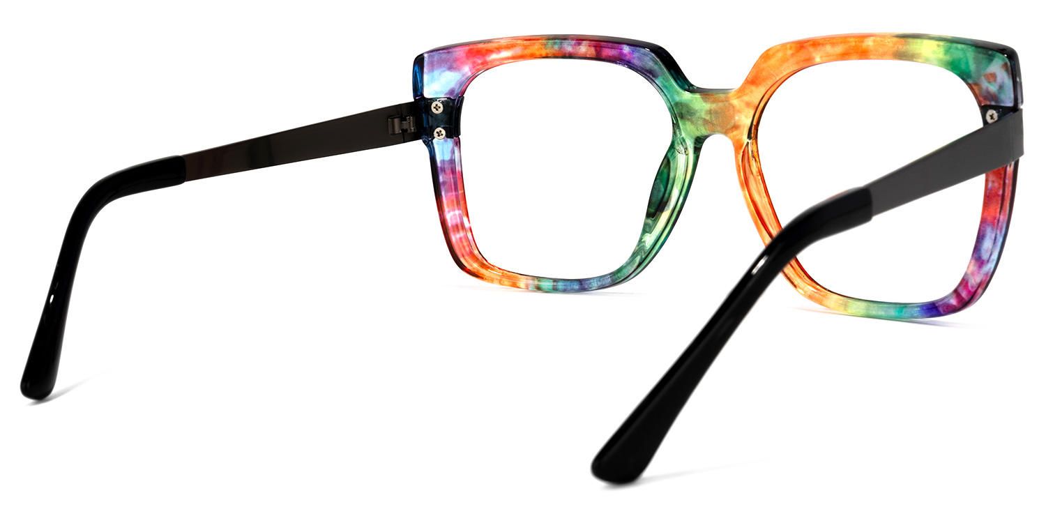 Yaida Square Multicolor Frame Glasses | ZEELOOL UK3