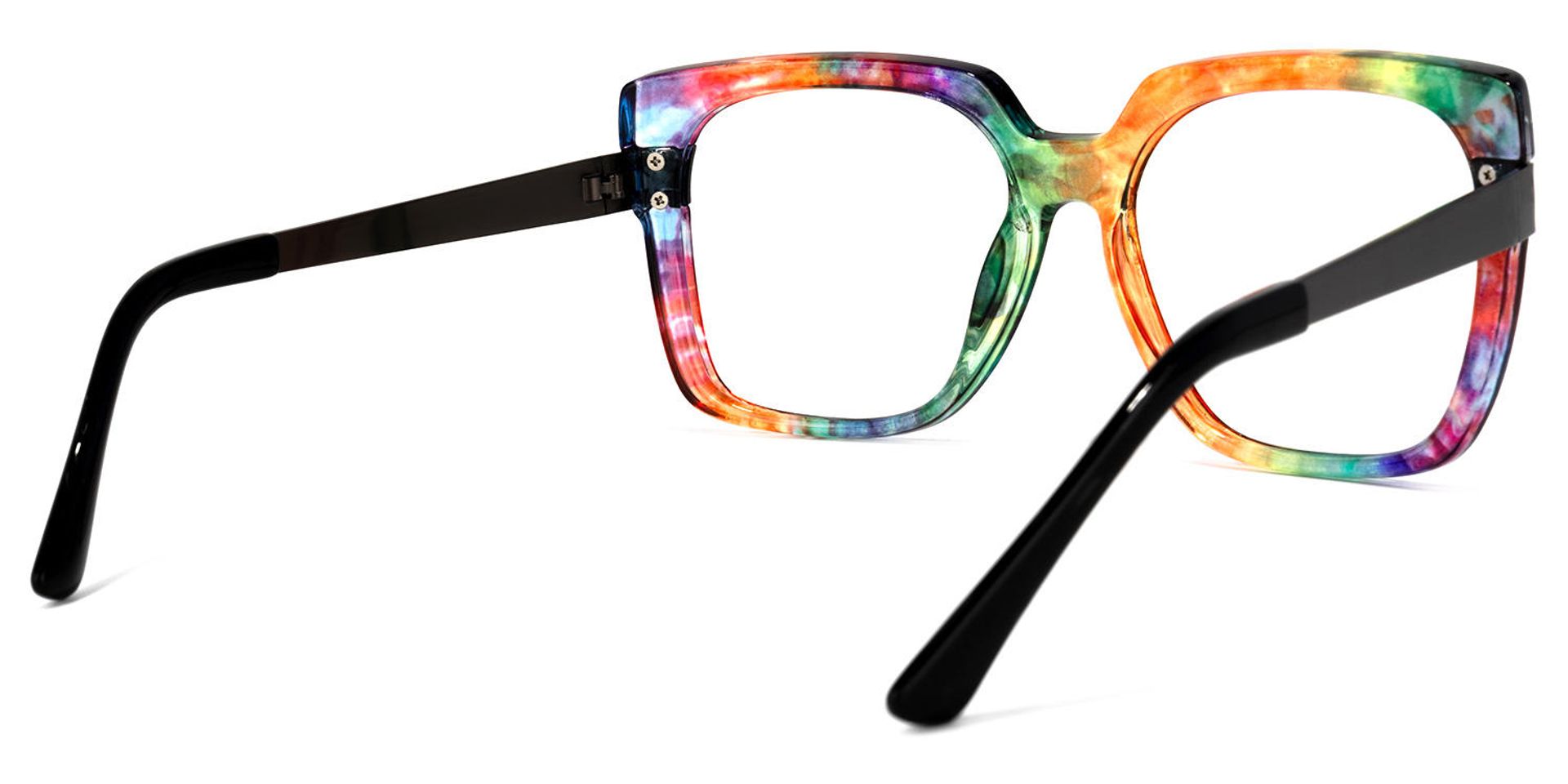 Yaida Square Multicolor Frame Glasses | ZEELOOL UK3