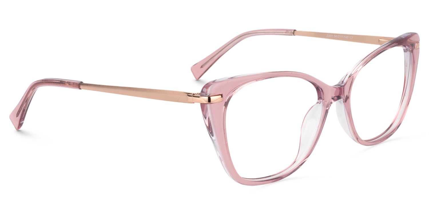 Cat Eye Pink Glasses | ZEELOOL UK3