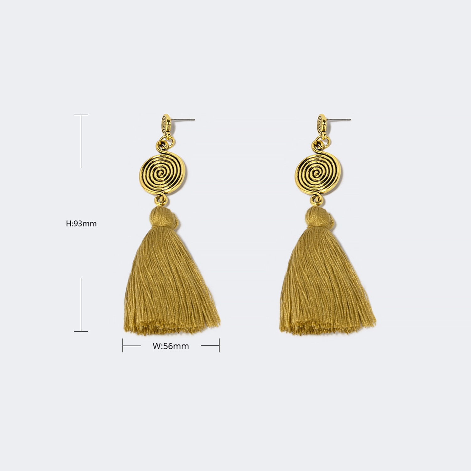 Vogue Bohemian Style Yellow Tassel Earrings2