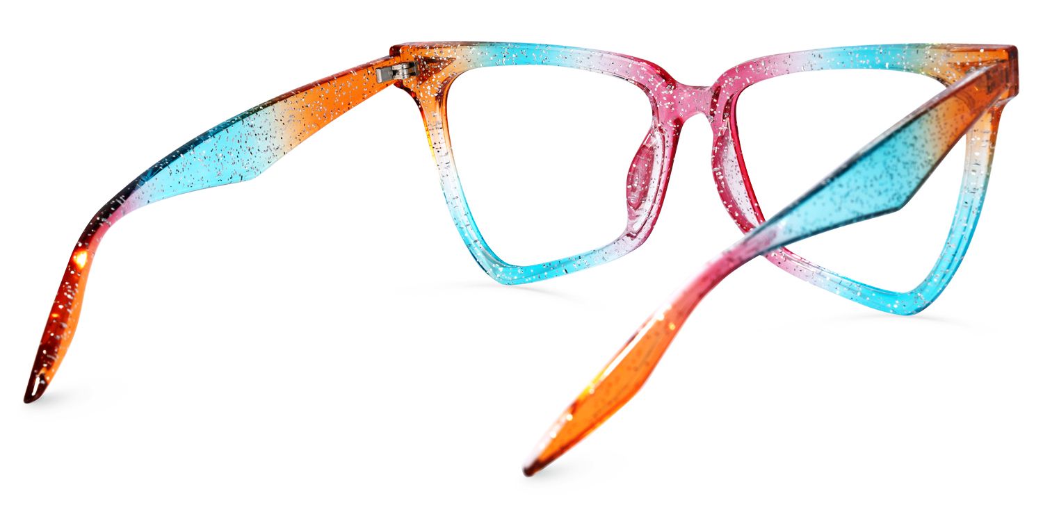 Geometrical Rainbow Eyeglasses | ZEELOOL UK3