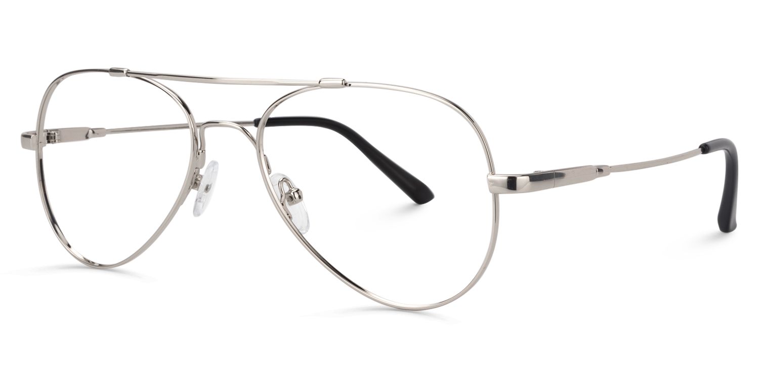 Aviator Silver Glasses | ZEELOOL UK3