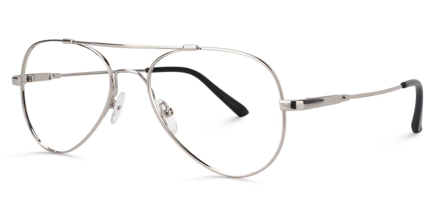Aviator Silver Glasses | ZEELOOL UK3