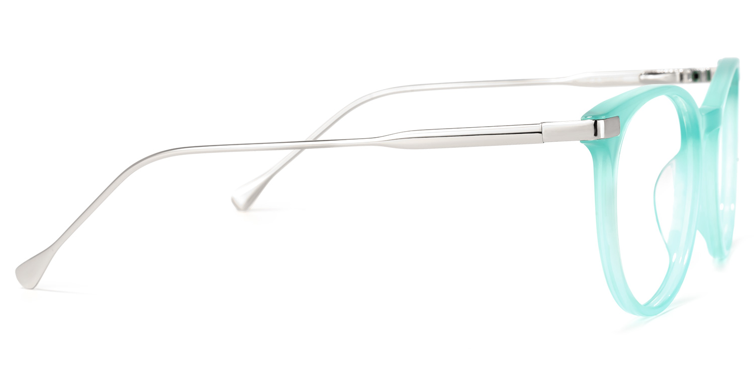 Lenid Round Light-Green Glasses | ZEELOOL UK2