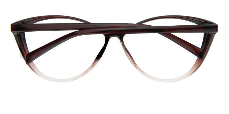 Iris Cat Eye Brown Glasses | ZEELOOL UK3