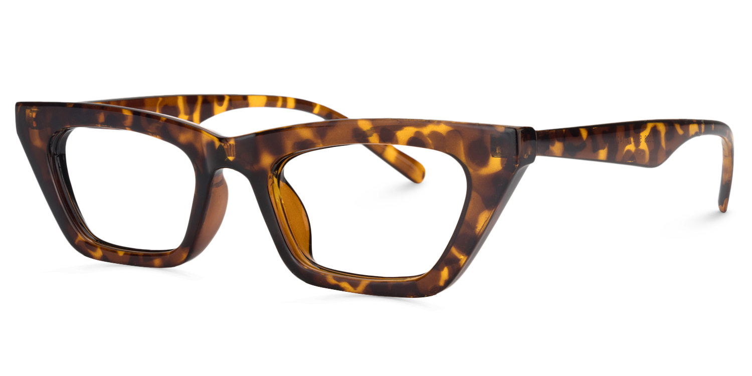 Cat Eye Yellow Tortoise Glasses | ZEELOOL UK2